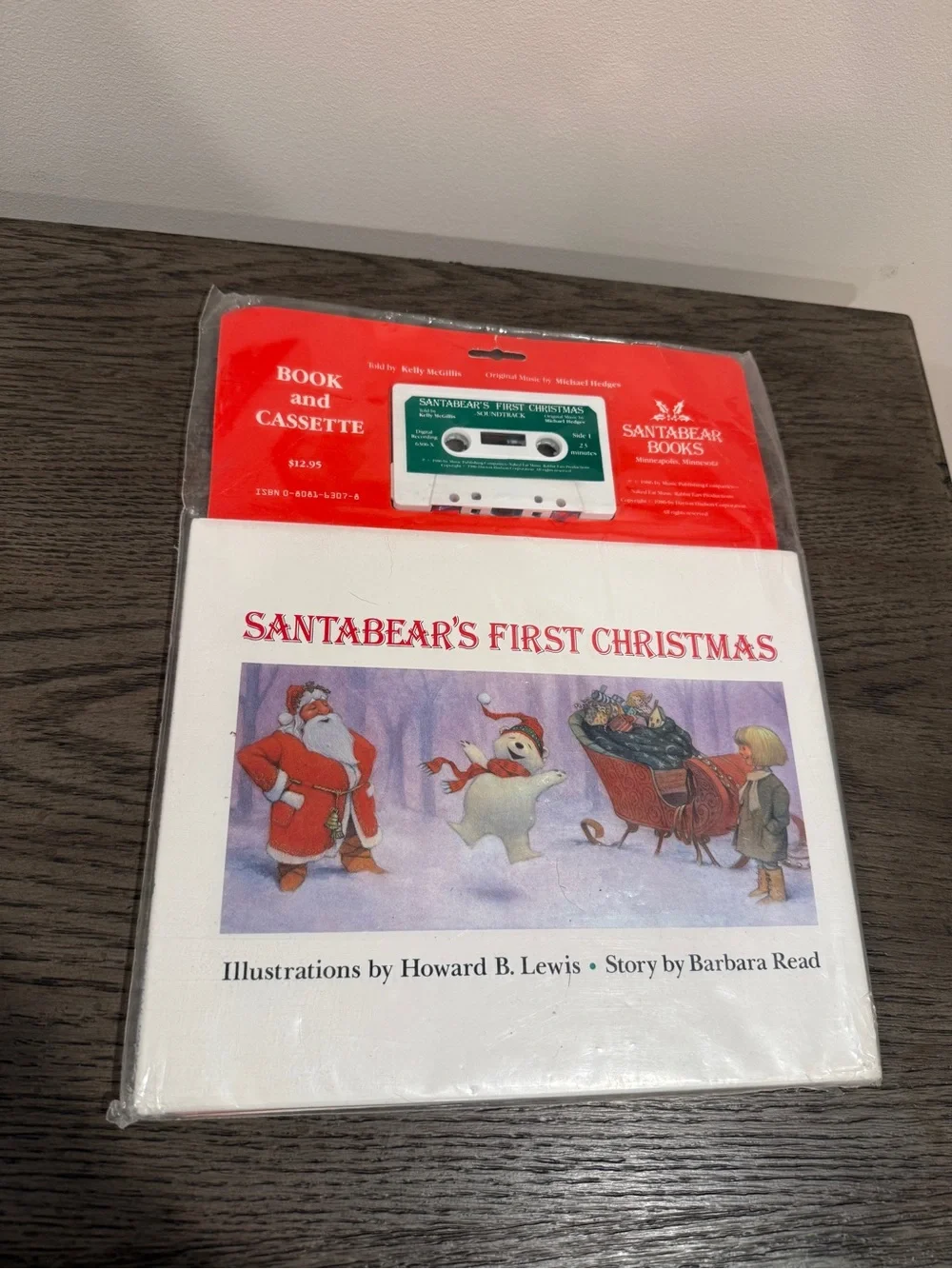 SantaBear's Samta Bears First Xmas HC Book Cassette Tape Set Barbara Read 1986
